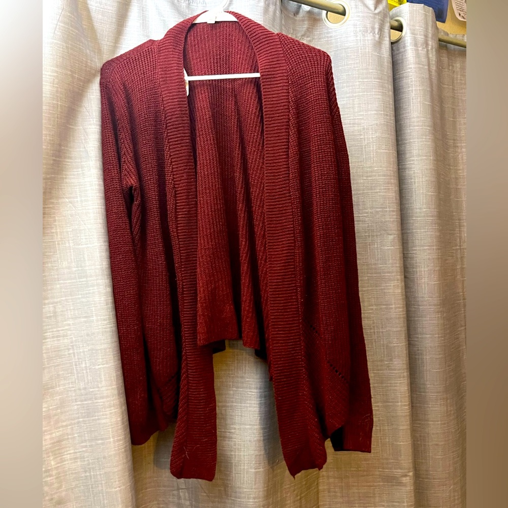 Say What? LG, Maroon, Shawl/Cardigan